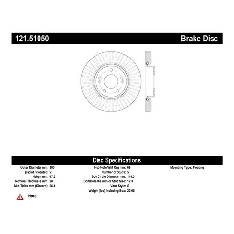 FVP Brake Drums & Rotors 121.51050 Disc Brake Rotor