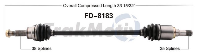 FVP Axles FD-8183 CV Axle Shaft For FORD,LINCOLN,MERCURY