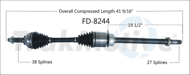 FVP Axles FD-8244 CV Axle Shaft For FORD,LINCOLN