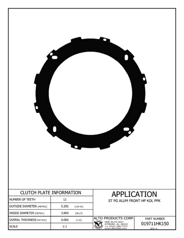 Alto Products Corp 019711HK150 