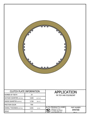 Alto Products Corp 044700 