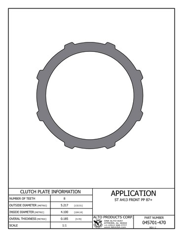 Alto Products Corp 045701-470 