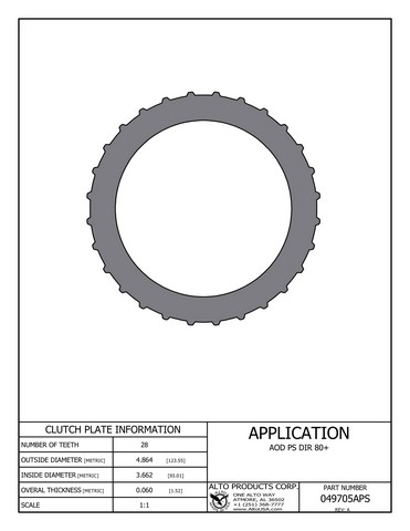 Alto Products Corp 049705APS 