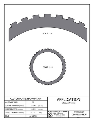 Alto Products Corp 056711A-6220 