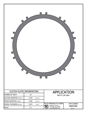 Alto Products Corp 059725A Steel Clutch For MITSUBISHI, HYUNDAI, CHRYSLER