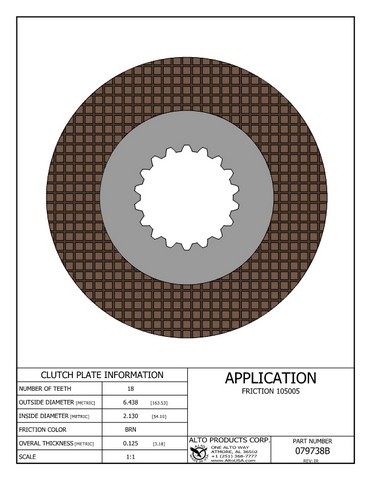 Alto Products Corp 079738B 