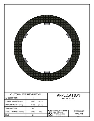 Alto Products Corp 079742 
