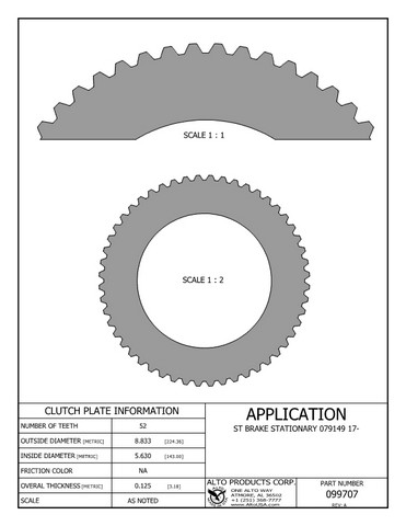 Alto Products Corp 099707 