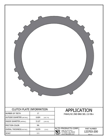 Alto Products Corp 123703-200 