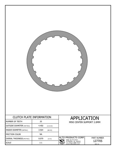 Alto Products Corp 127705 Steel Clutch For DAIHATSU