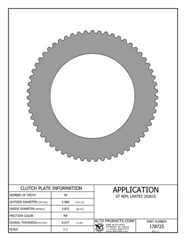 Alto Products Corp 178725 