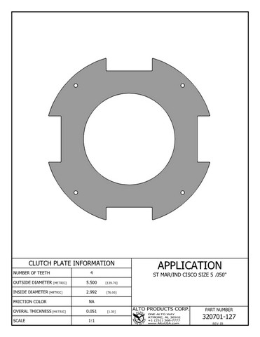 Alto Products Corp 320701-127 