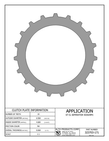 Alto Products Corp 323703-171 