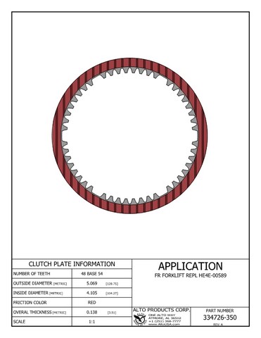 Alto Products Corp 334726-350 