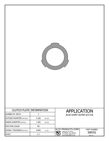 Alto Products Corp 398701 