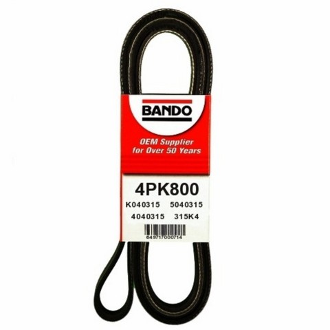 Bando 4PK800 Accessory Drive Belt For ACURA,ASUNA,GEO,HONDA,LEXUS,NISSAN,PONTIAC,SCION,SMART,SUZUKI,TOYOTA