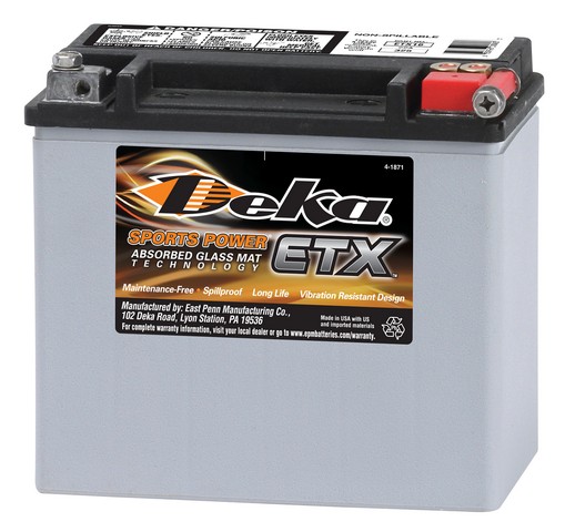 Deka ETX16 Vehicle Battery For ARCTIC CAT,BUELL,HARLEY DAVIDSON,INDIAN,MOTO GUZZI,POLARIS,SUZUKI,TIGERSHARK,WET JET