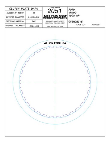 Allomatic 512051 Friction Plates For FORD