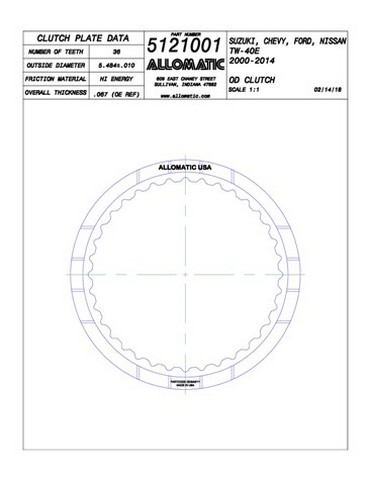 Allomatic 5121001 Friction Plates For AISIN WARNER