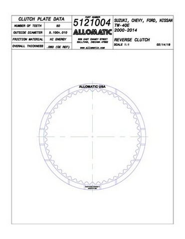 Allomatic 5121004 Friction Plates For AISIN WARNER