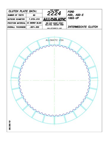 Allomatic 512224 Friction Plates For FORD