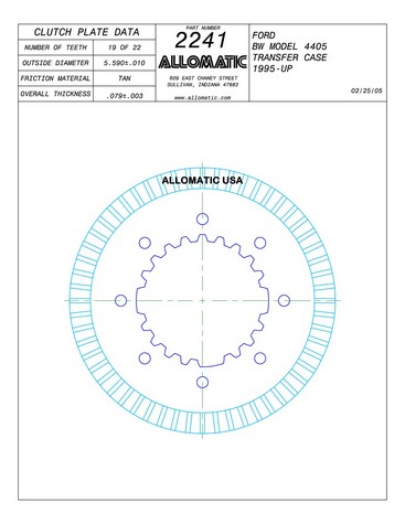 Allomatic 512241 Friction Plates For FORD