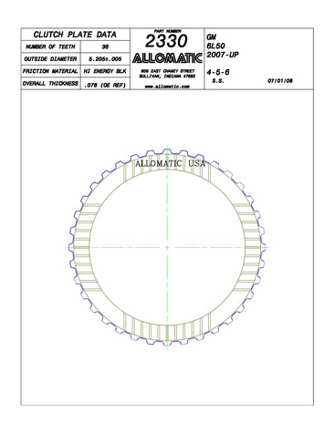 Allomatic 512330 Friction Plates For GM