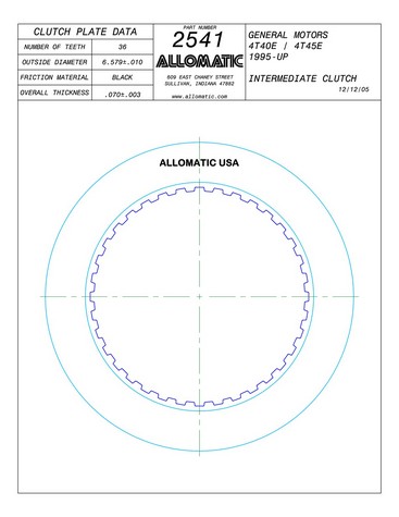 Allomatic 512541 Friction Plates For GM