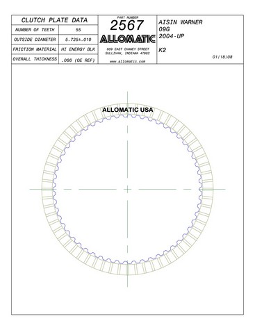 Allomatic 512567 Friction Plates For VOLKSWAGEN / AUDI
