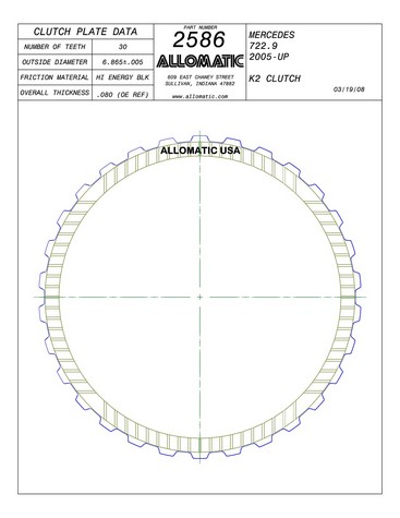 Allomatic 512586 Friction Plates For MERCEDES