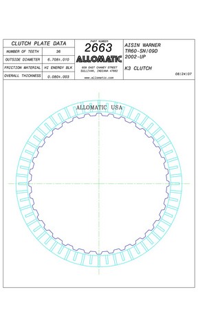 Allomatic 512663 Friction Plates For VOLKSWAGEN / AUDI