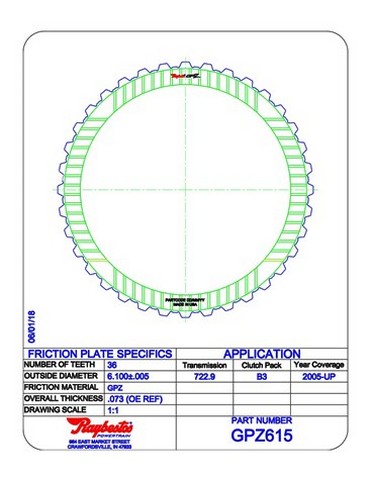 Raybestos Powertrain GPZ615 Friction Plates For MERCEDES