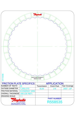 Raybestos Powertrain R558535 Friction Plates For GM