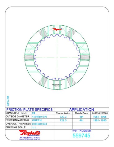 Raybestos Powertrain R559745 Friction Plates For MERCEDES
