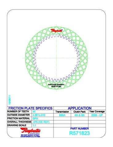 Raybestos Powertrain R571823 Friction Plates For HONDA / ACURA