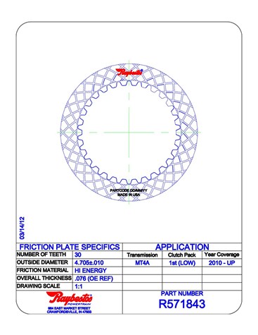 Raybestos Powertrain R571843 Friction Plates For HONDA / ACURA