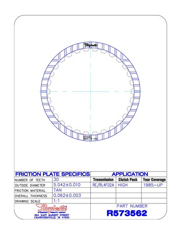 Raybestos Powertrain R573562 Friction Plates For NISSAN