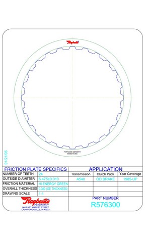 Raybestos Powertrain R576300 Friction Plates For TOYOTA