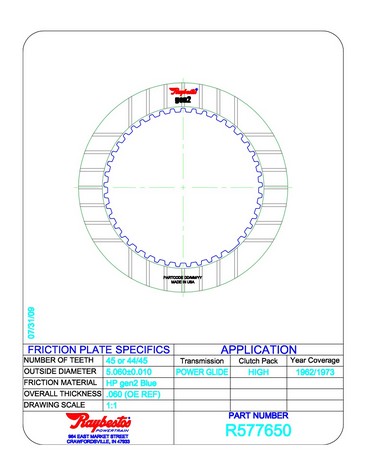 Raybestos Powertrain R577650 Friction Plates For GM