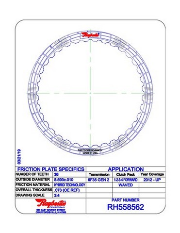 Raybestos Powertrain RH558562 Friction Plates For FORD