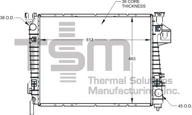 Thermal Solutions Manufacturing 432514 Radiator For DODGE