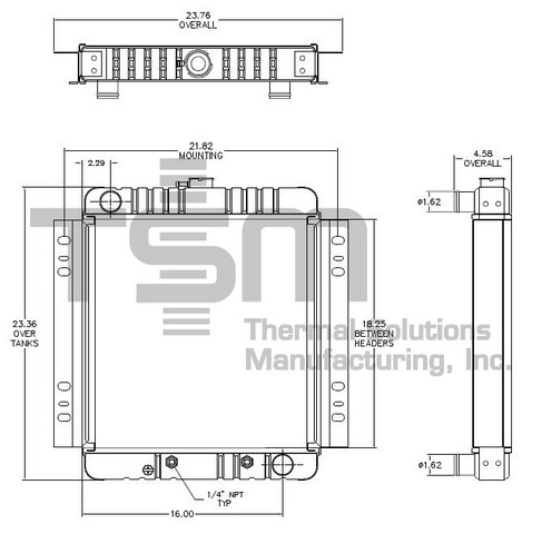 Thermal Solutions Manufacturing 437090S CB / SOLDER ON TANK For AIRPORT TUG