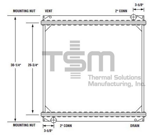 Thermal Solutions Manufacturing 437100S Radiator For FORD,FORD / STERLING