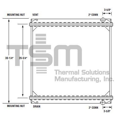 Thermal Solutions Manufacturing 437102S CB / SOLDER ON TANK For FORD / STERLING