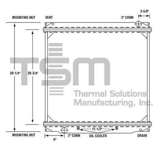 Thermal Solutions Manufacturing 437104S Radiator For FORD,FORD / STERLING