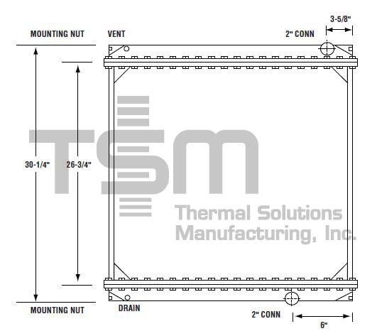 Thermal Solutions Manufacturing 437106S CB / SOLDER ON TANK For FORD / STERLING