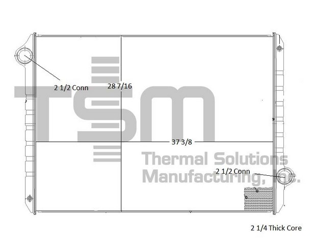 Thermal Solutions Manufacturing 437107S Radiator For FORD,FORD / STERLING
