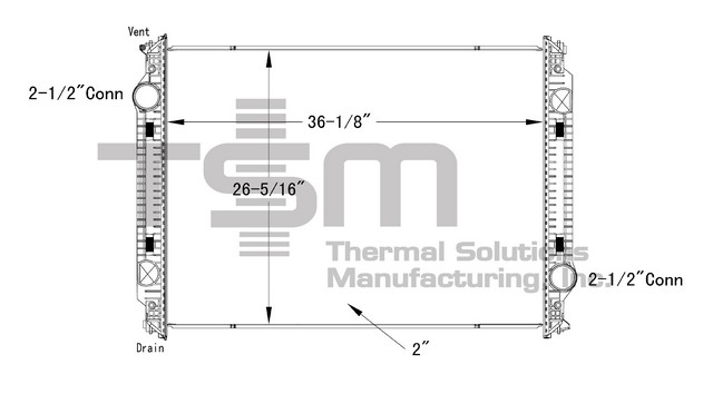Thermal Solutions Manufacturing 437116P Radiator For FREIGHTLINER,STERLING TRUCK