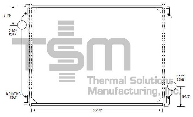 Thermal Solutions Manufacturing 437116SHD Radiator For FREIGHTLINER,STERLING TRUCK