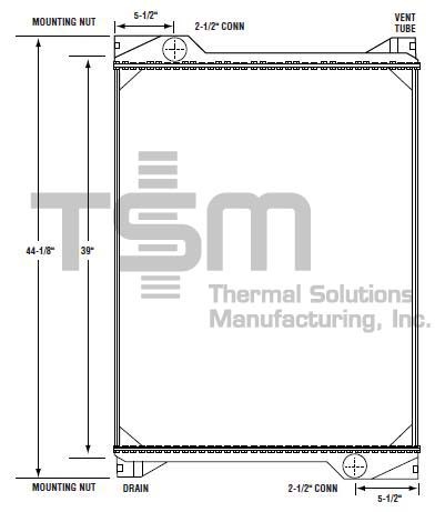 Thermal Solutions Manufacturing 437117 CS / BOLT ON TANK For KENWORTH